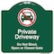 Signmission Private Driveway Do Not Block Open Or Closed Gate W/ No Parking Graphic Alum, 18" H, GW-1818-9923 A-DES-GW-1818-9923 - alternate 1